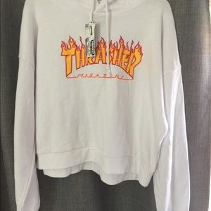 Thrasher crop hoodie